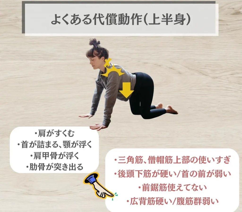 よくある上半身の代償動作