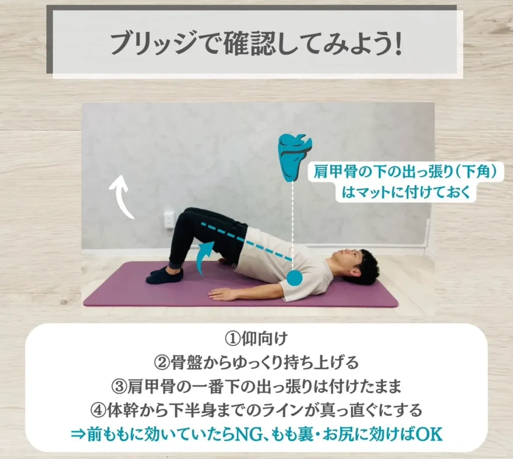 ブリッジで反り腰を評価してみよう