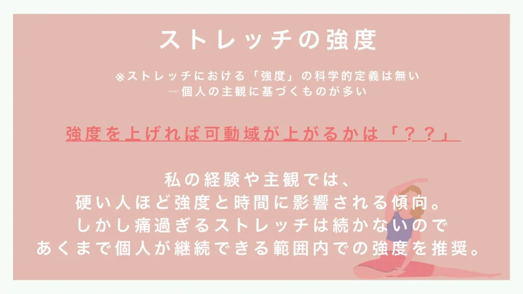 ストレッチの強度