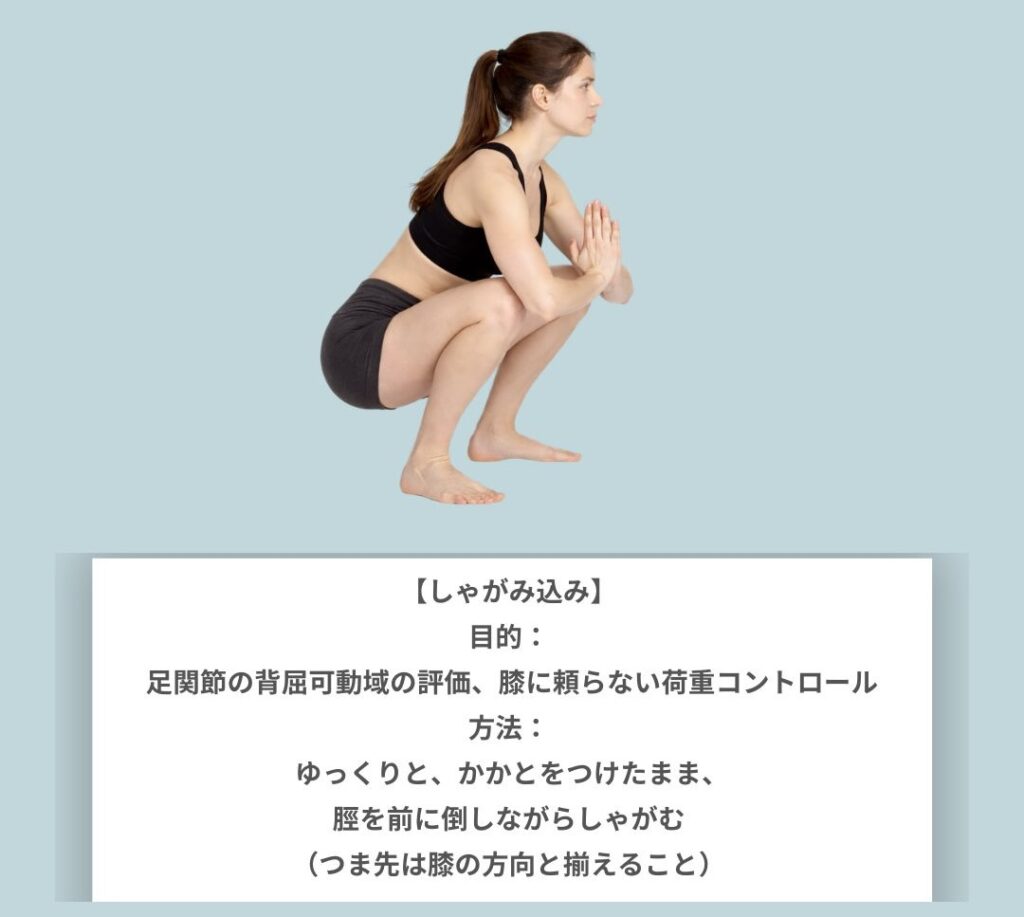 反張膝エクササイズ しゃがみ込み